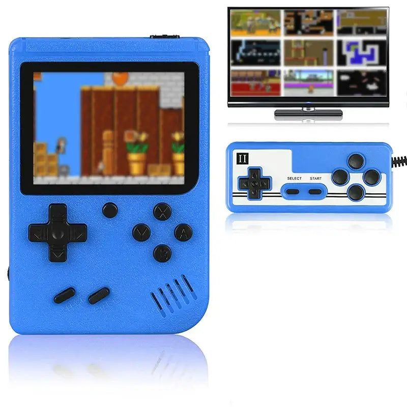 Mini Handheld Game Console – 400 Built-in Games (various types available) - Blue-Double / Game Console - 9eight5