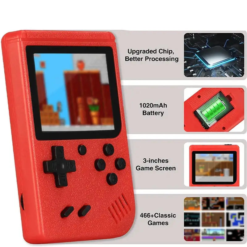 Mini Handheld Game Console – 400 Built-in Games (various types available) - 9eight5