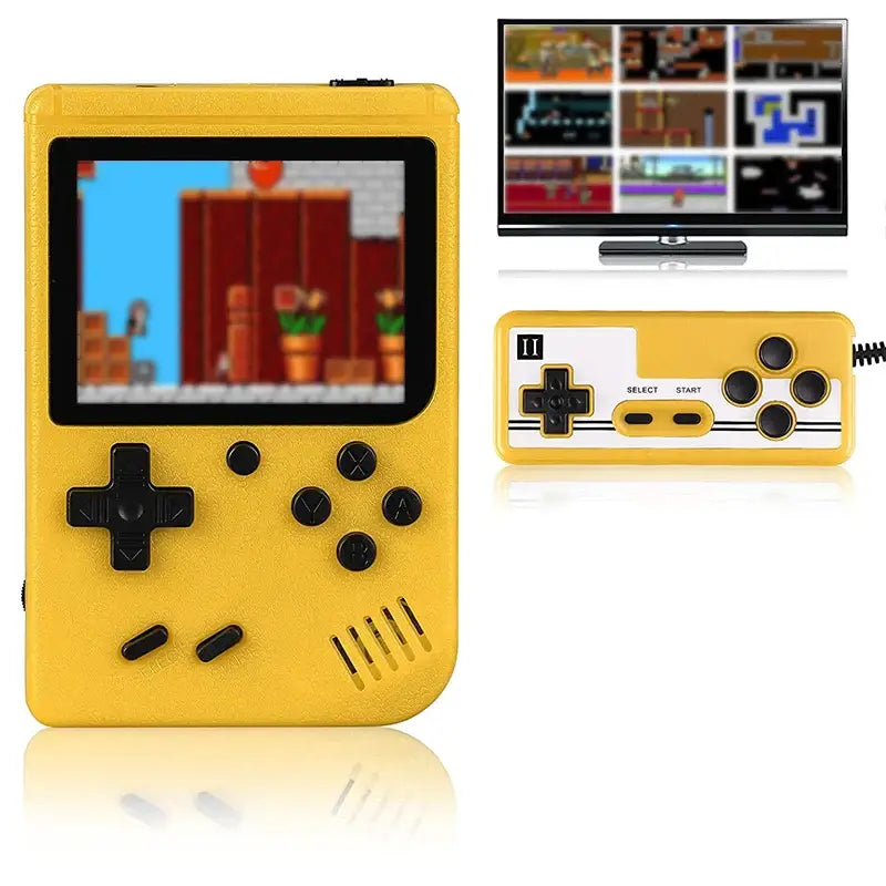 Mini Handheld Game Console – 400 Built-in Games (various types available) - Yellow-Double / Game Console - 9eight5