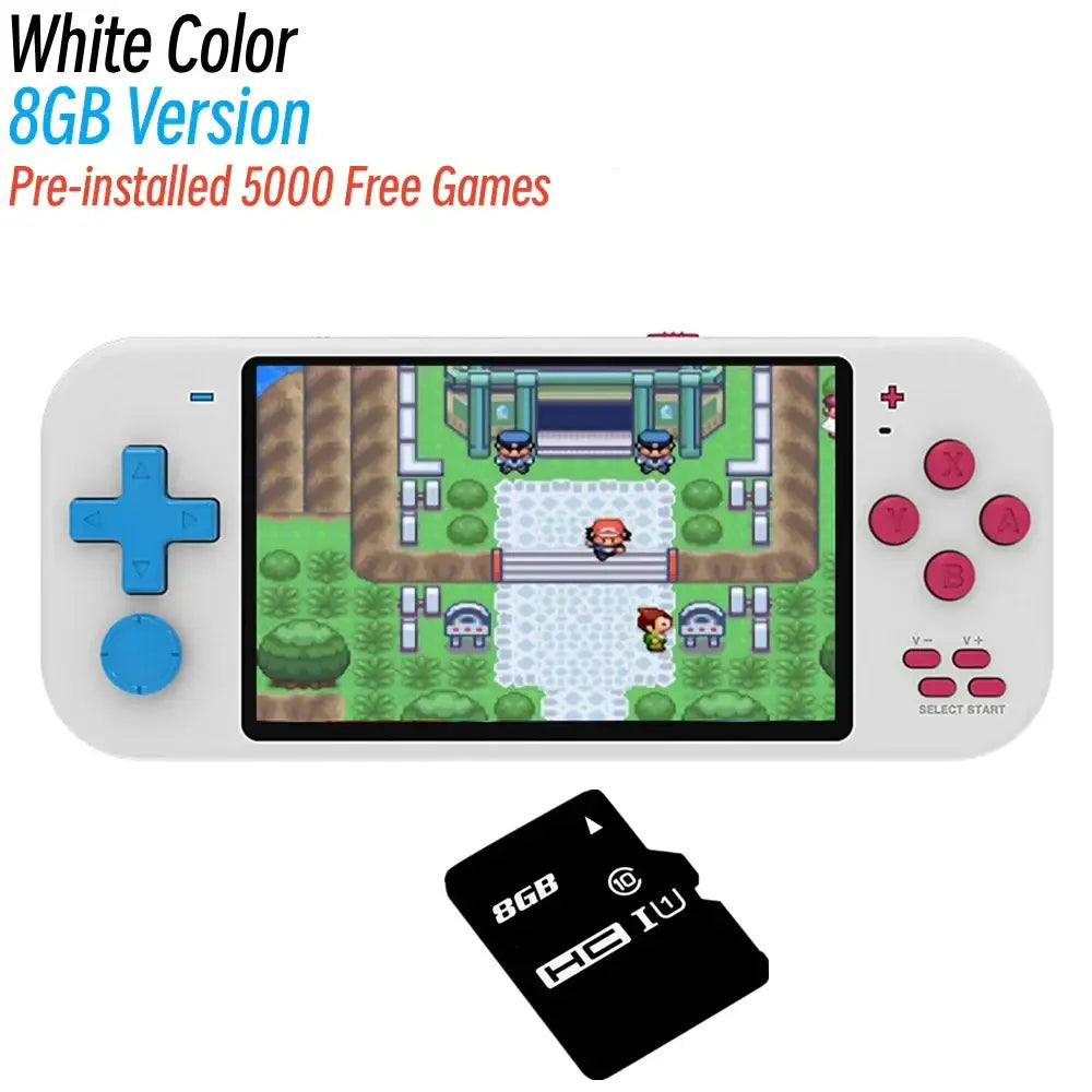 Mini Handheld Game Console – 8/32GB 10000 Games (3 colours available) - White 8GB / Gaming Console - 9eight5