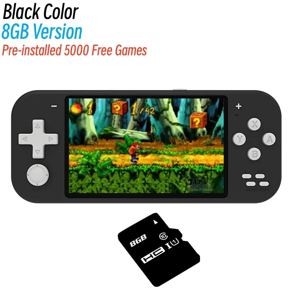 Mini Handheld Game Console – 8/32GB 10000 Games (3 colours available) - Black 8GB / Gaming Console - 9eight5