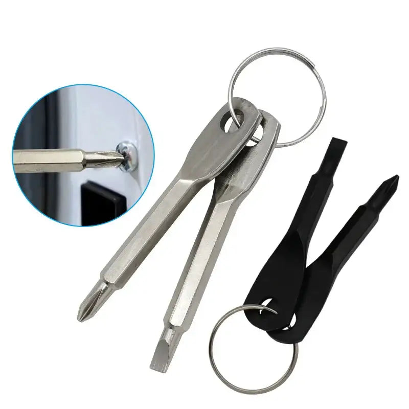 Mini Keychain Screwdriver Tool – Phillips & Slotted (2 colours available) - HBC