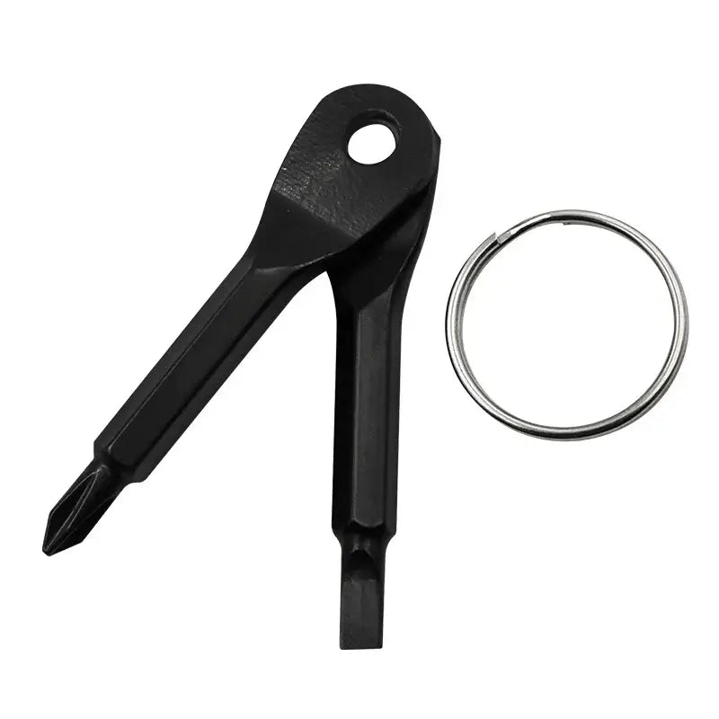 Mini Keychain Screwdriver Tool – Phillips & Slotted (2 colours available) - Black - HBC