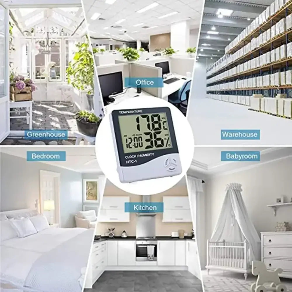 Mini LCD Digital Thermometer Hygrometer for Indoor Use (available in 2 types in packaging) - HBC