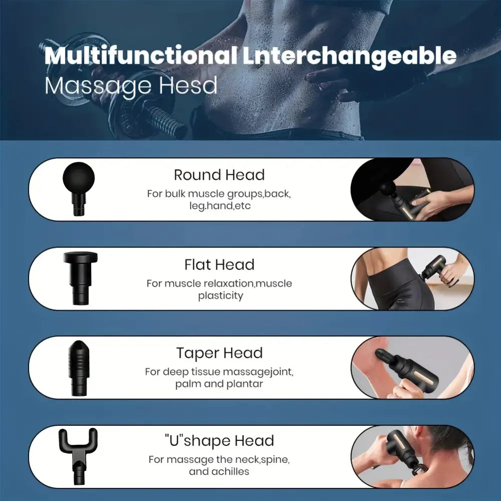 Mini Portable Fascia Massage Gun – Electric Percussion Pistol Massager - HBC