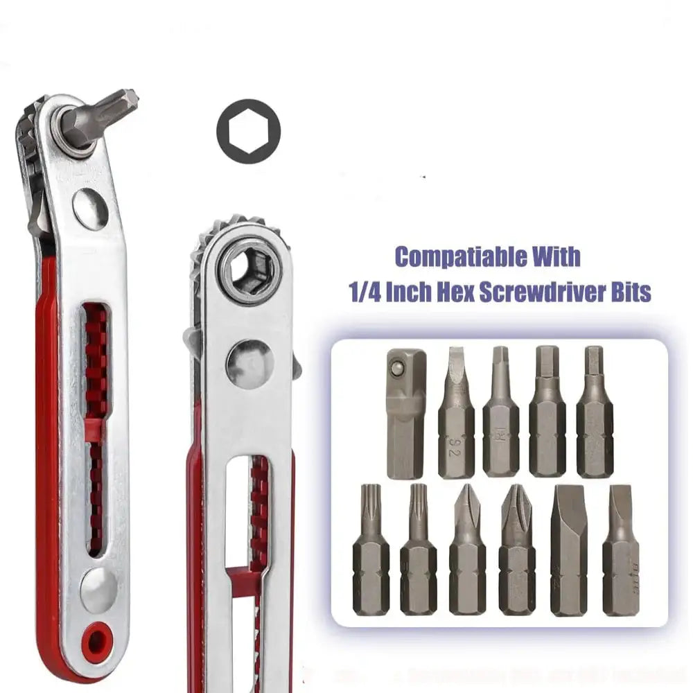 Mini Two-Way Ratchet Screwdriver – Flat/Hex Head (3 type of sets available) - HBC