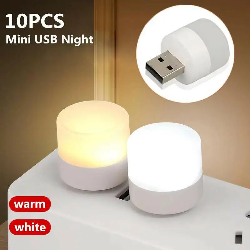 Mini USB Night Light - 3Pcs White