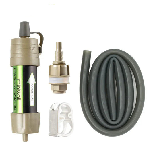 Miniwell Portable Camping Water Filter System with 2000 Liters Filtration Capacity for Outdoor Emergency Survival Tool