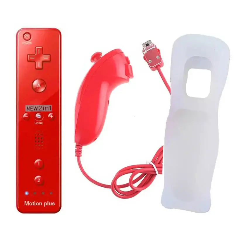 Motion Plus Remote & Nunchuk – Replacement with Silicone Case for Wii/Wii U - 9eight5