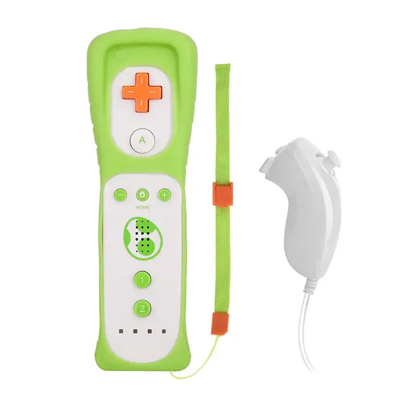 Motion Plus Remote & Nunchuk – Replacement with Silicone Case for Wii/Wii U - 1 set Green / Controller - 9eight5