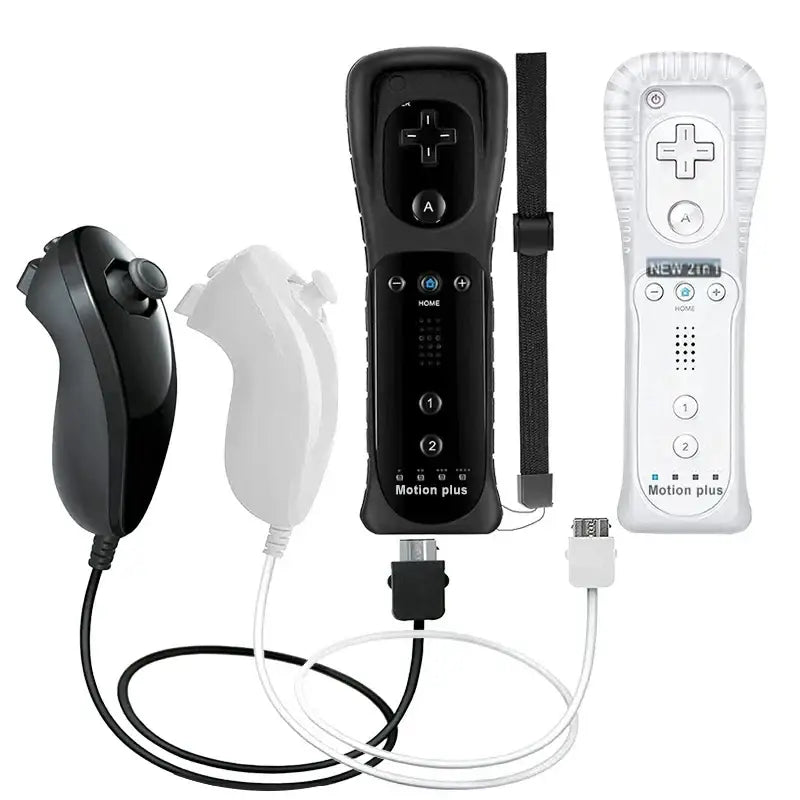 Motion Plus Remote & Nunchuk – Replacement with Silicone Case for Wii/Wii U - 9eight5