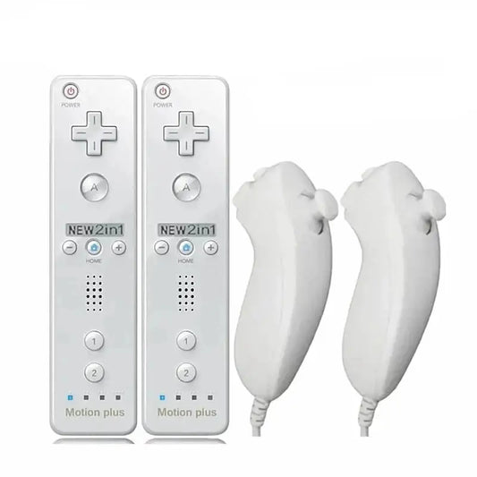 Motion Plus Remote & Nunchuk – Replacement with Silicone Case for Wii/Wii U - 9eight5