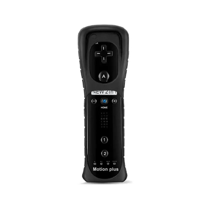 Motion Plus Remote & Nunchuk – Replacement with Silicone Case for Wii/Wii U - Black remote / Controller - 9eight5