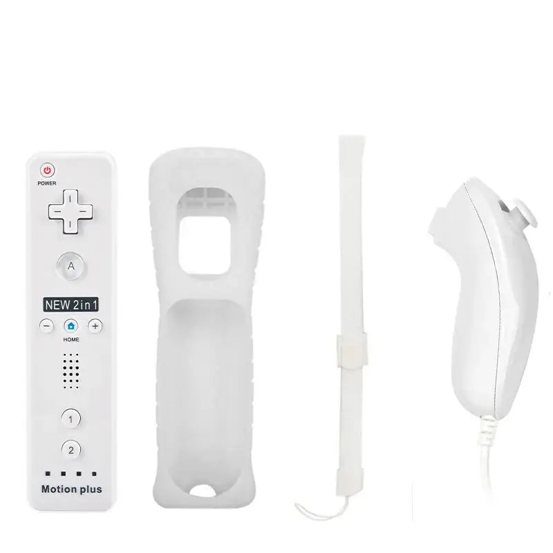 Motion Plus Remote & Nunchuk – Replacement with Silicone Case for Wii/Wii U - 9eight5