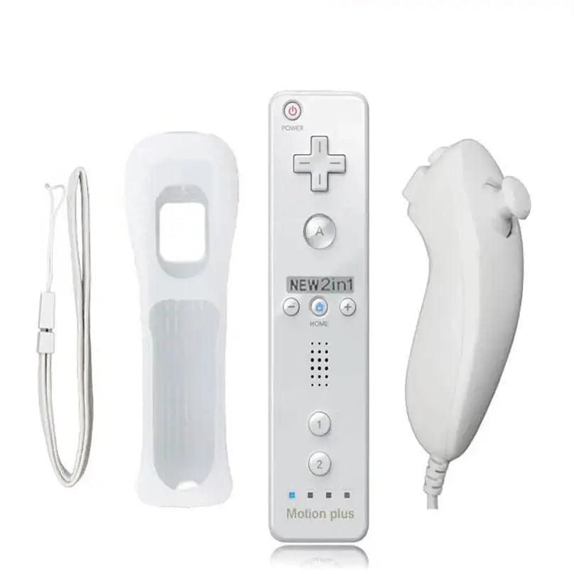Motion Plus Remote & Nunchuk – Replacement with Silicone Case for Wii/Wii U - 9eight5