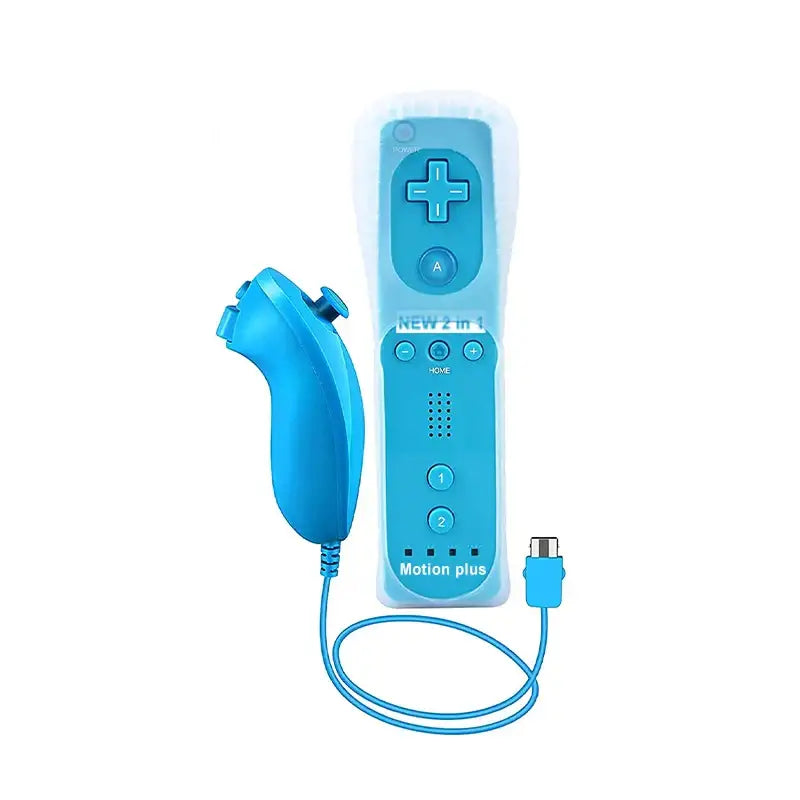 Motion Plus Remote & Nunchuk (various colours available) - 1 Set Blue / Controller - 9eight5