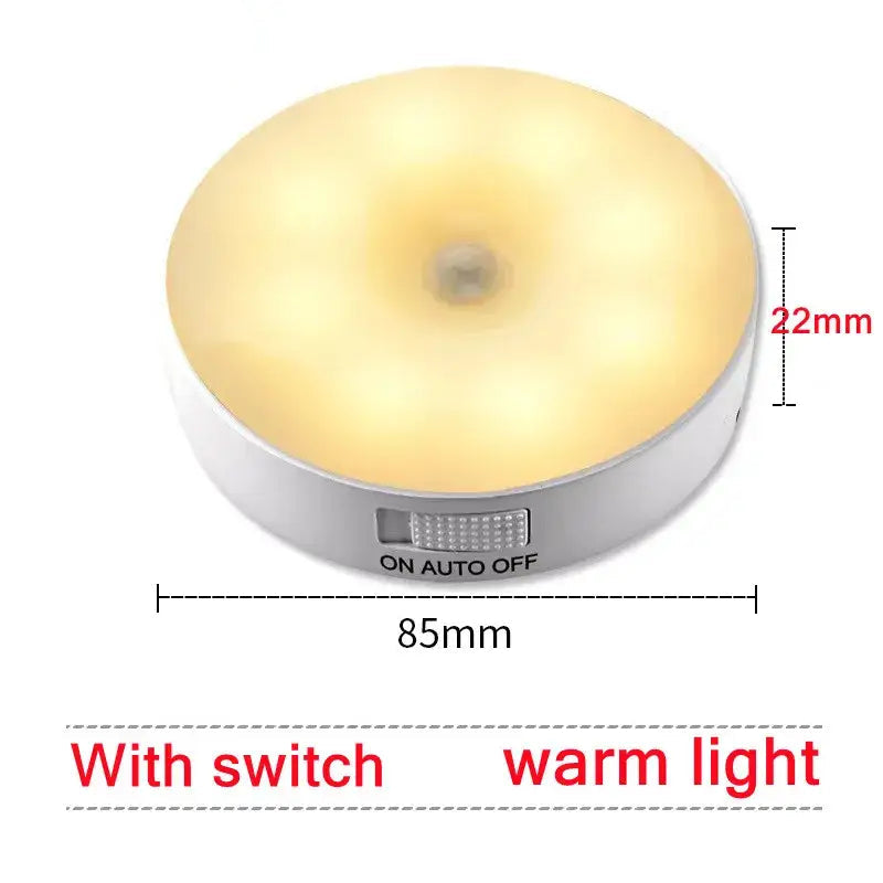 Motion Sensor Light Led USB NightLights Rechargeable Lamp for Bedroom Staircase Hallway Wardrobe Cupboard Lighting