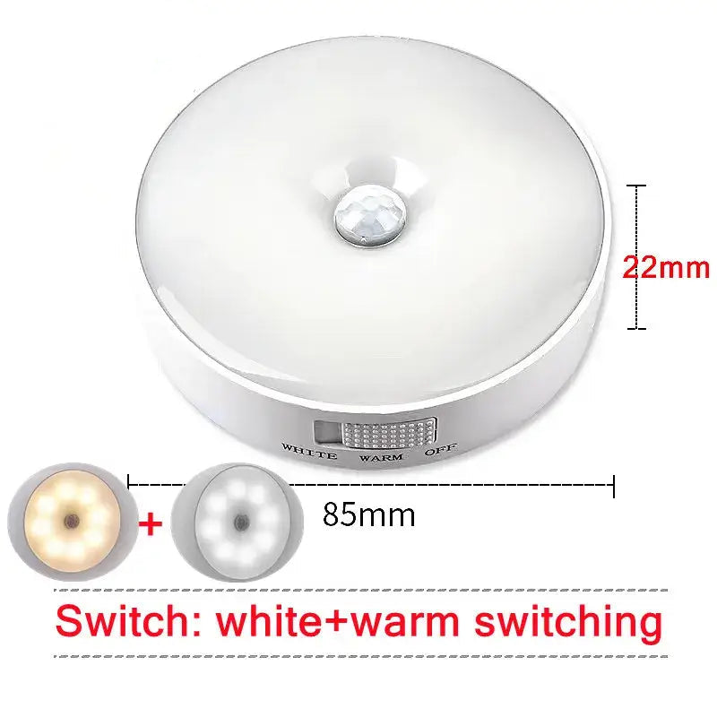Motion Sensor Light Led USB NightLights Rechargeable Lamp for Bedroom Staircase Hallway Wardrobe Cupboard Lighting
