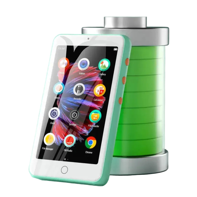 mp3 player bluetooth and wifi MP3/MP4 music player with video speakers FM radio eBooks capacity up to 512 GB - mint