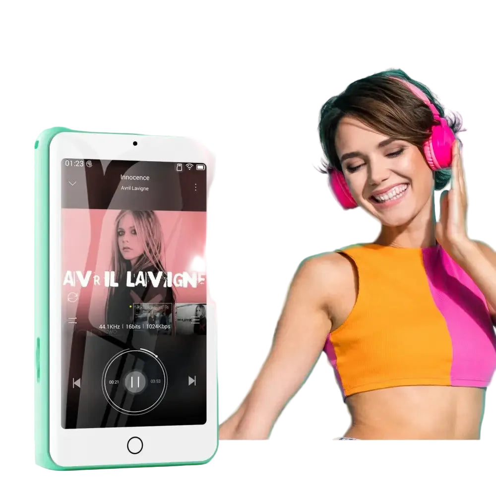 mp3 player bluetooth and wifi MP3/MP4 music player with video speakers FM radio eBooks capacity up to 512 GB - mint