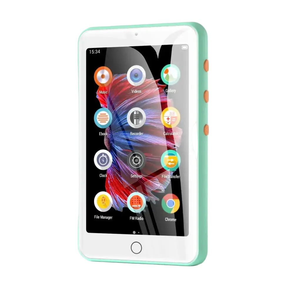 mp3 player bluetooth and wifi MP3/MP4 music player with video speakers FM radio eBooks capacity up to 512 GB - mint