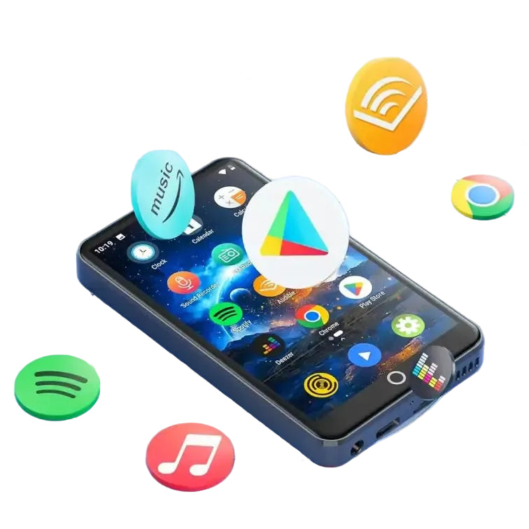 MP3 Player with Bluetooth and WiFi，4’’ Touch Screen Music Player Android 9.0 MTK 8 Core，MP4 Player