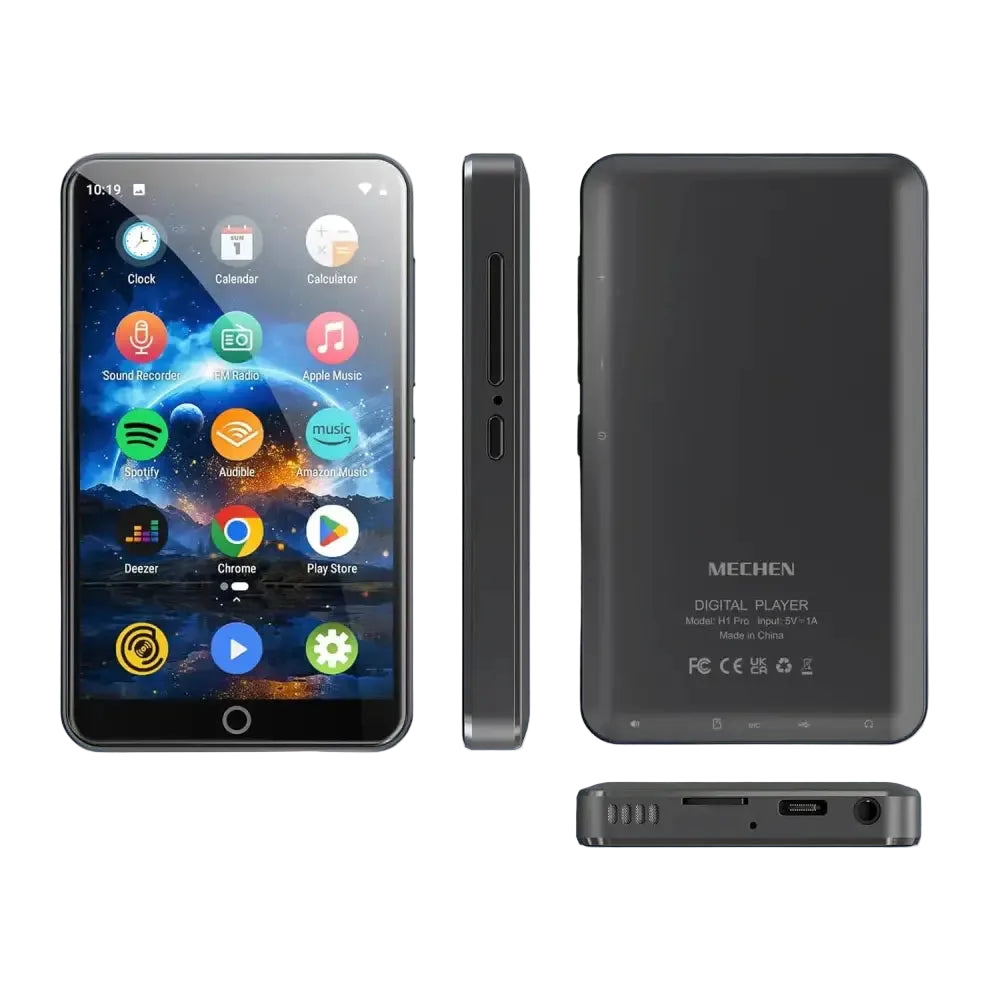 MP3 Player with Bluetooth and WiFi，4’’ Touch Screen Music Player Android 9.0 MTK 8 Core，MP4 Player