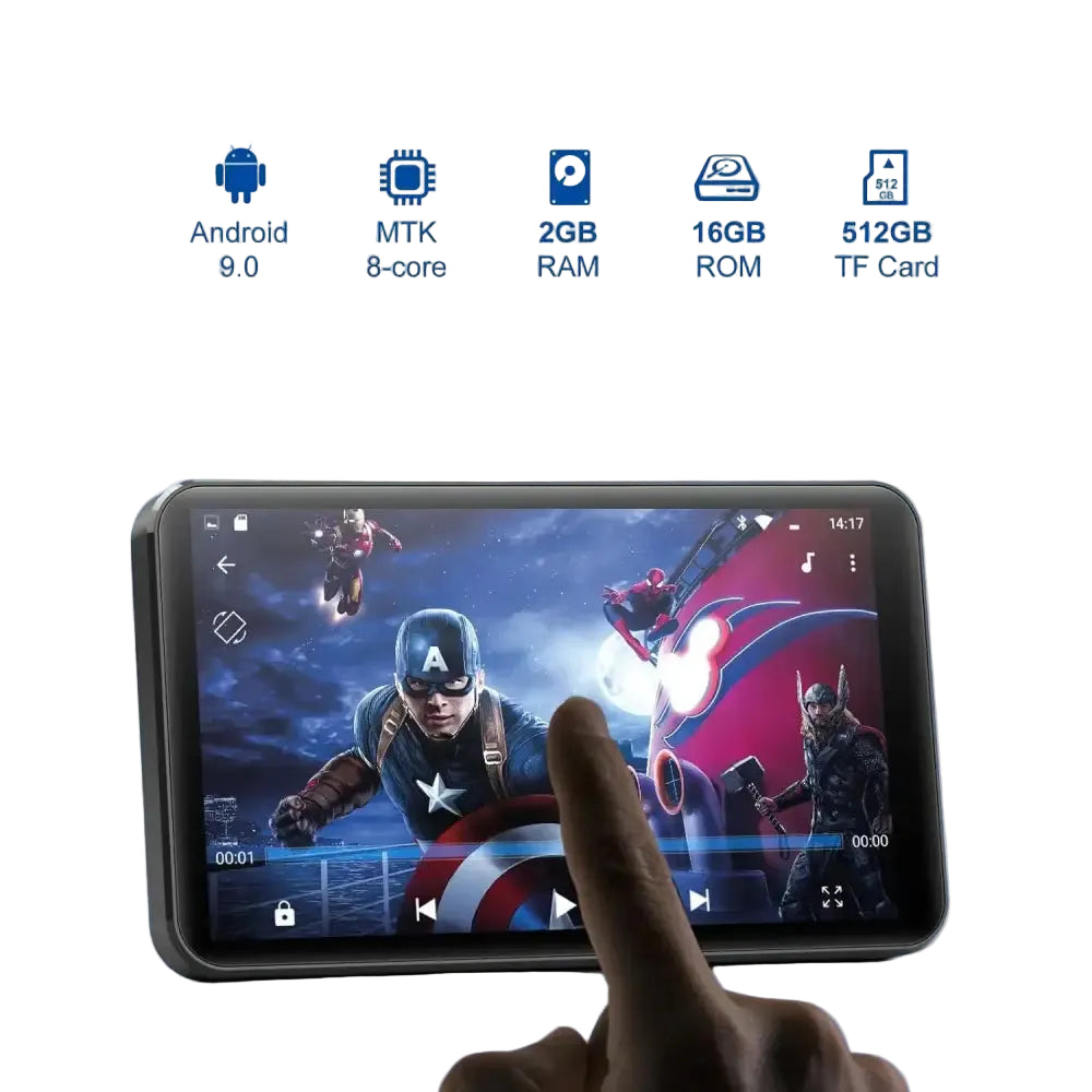 MP3 Player with Bluetooth and WiFi，4’’ Touch Screen Music Player Android 9.0 MTK 8 Core，MP4 Player