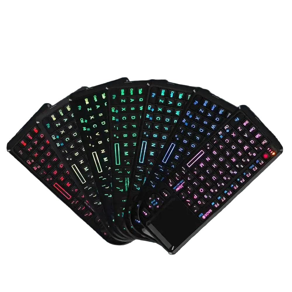 MRSVI A8 Mini Wireless Keyboard 2.4G 7 Color Backlit Touchpad Air Mouse With Infrared Indicator for Android TV Box