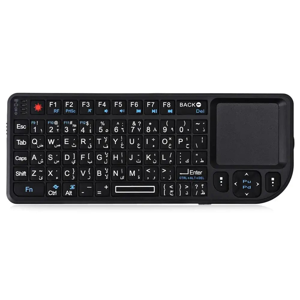 MRSVI A8 Mini Wireless Keyboard 2.4G 7 Color Backlit Touchpad Air Mouse With Infrared Indicator for Android TV Box