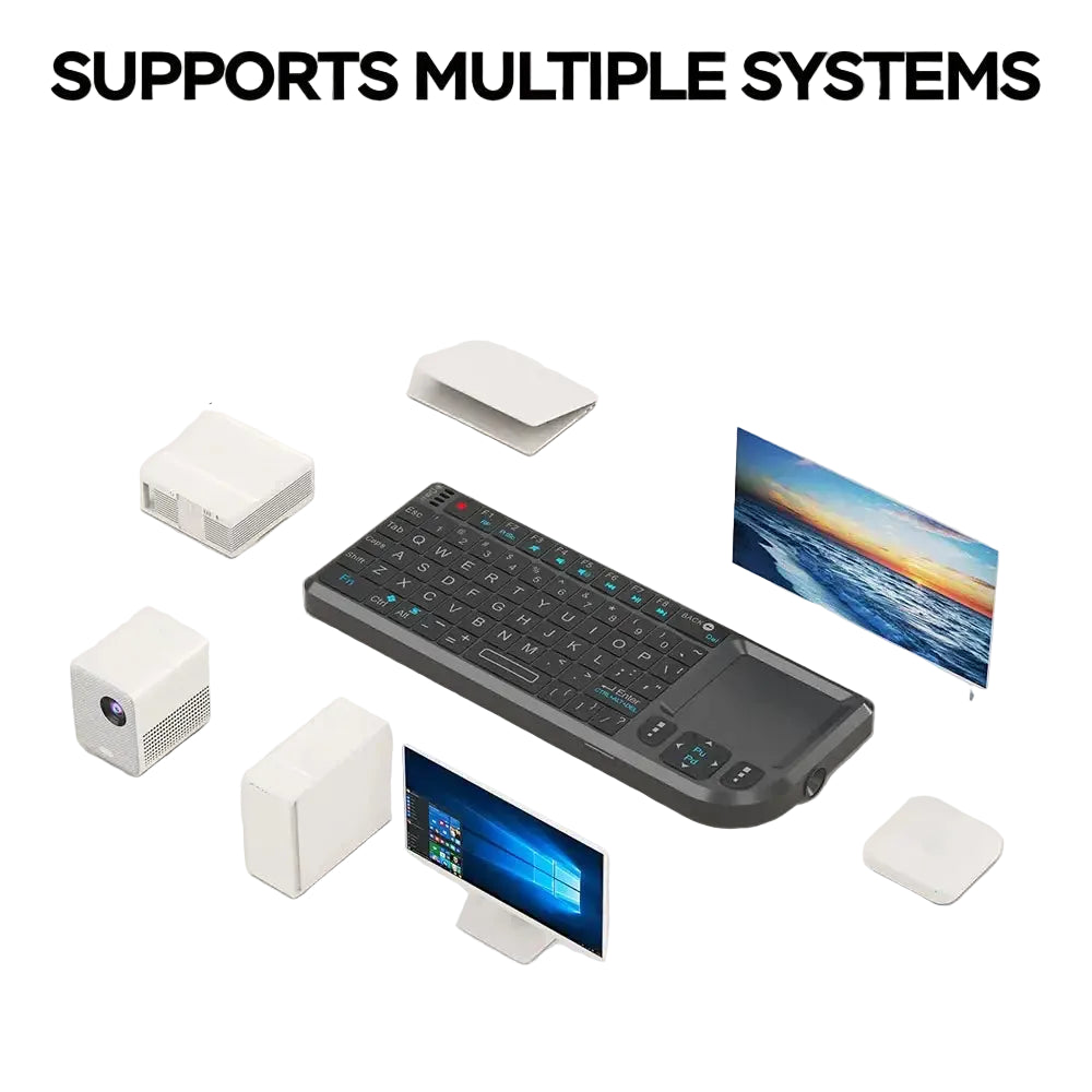 MRSVI A8 Mini Wireless Keyboard 2.4G 7 Color Backlit Touchpad Air Mouse With Infrared Indicator for Android TV Box