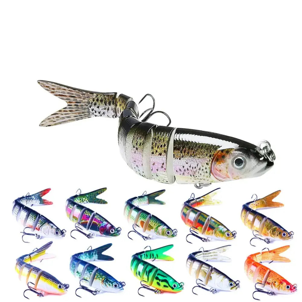 Multi-Jointed Bionic Fishing Lure 10cm/12.4g – 1/3/5pcs - 3Pcs - SS