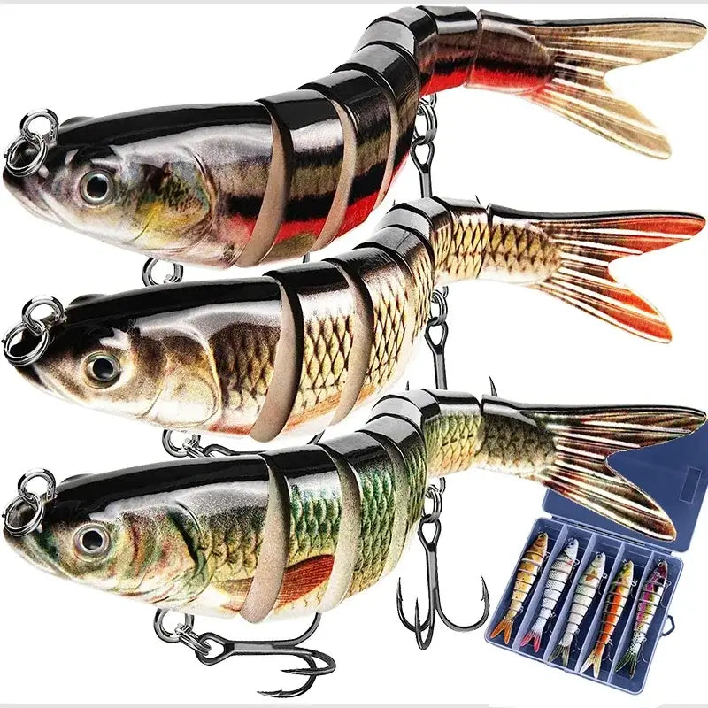 Multi-Jointed Bionic Fishing Lure 10cm/12.4g – 1/3/5pcs - SS
