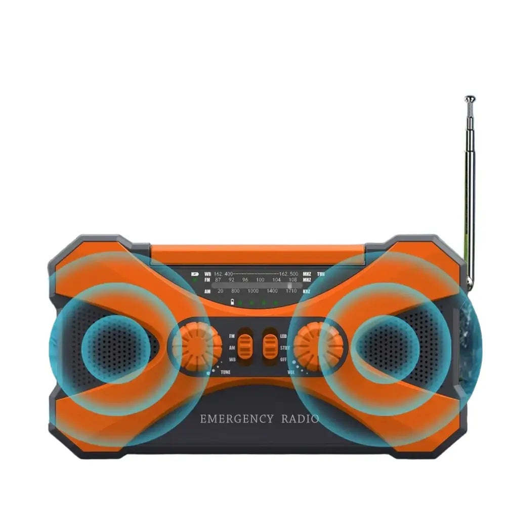 Multifunctional 10000mAh Solar Crank Radio (2 colours available) - SS