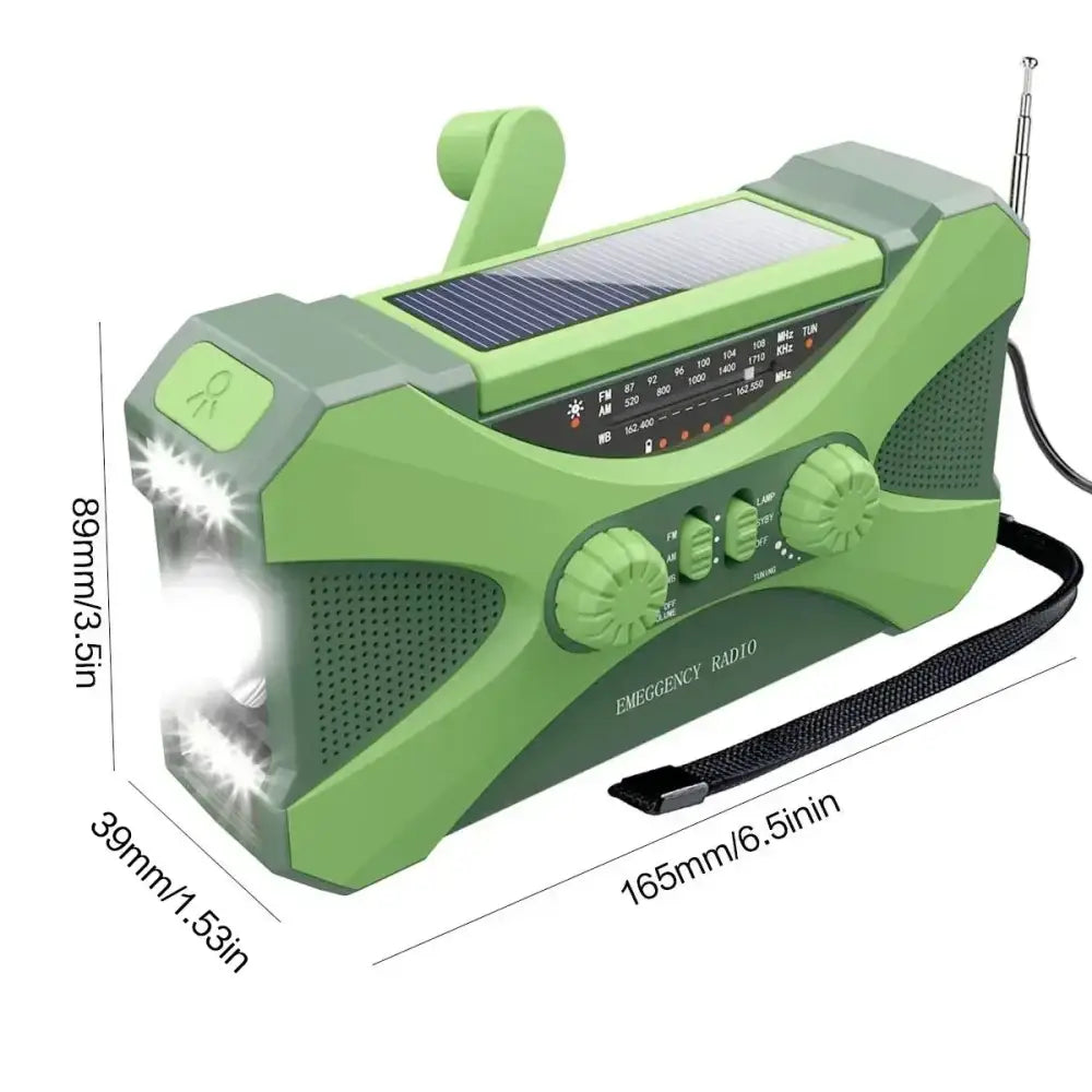 Multifunctional 10000mAh Solar Crank Radio (2 colours available) - SS