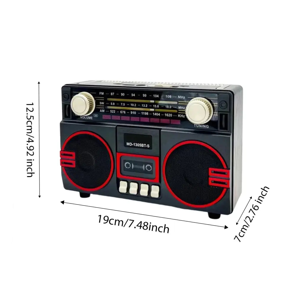 Multifunctional Radio Cassette Player 3W AM/FM Radio for Park Home outside Portable Music Player with Cassette Slot