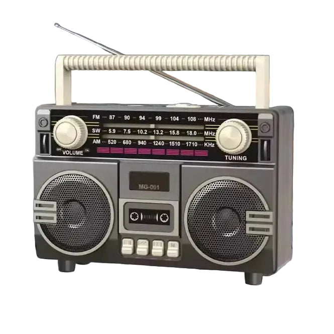 Multifunctional Radio Cassette Player 3W AM/FM Radio for Park Home outside Portable Music Player with Cassette Slot