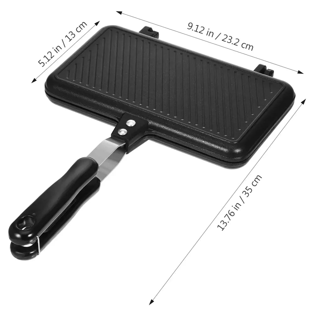 Multifunctional Sandwich Toaster & Nonstick Pan – Kitchen Appliance - 35.00X23.20X3.00CM - SS