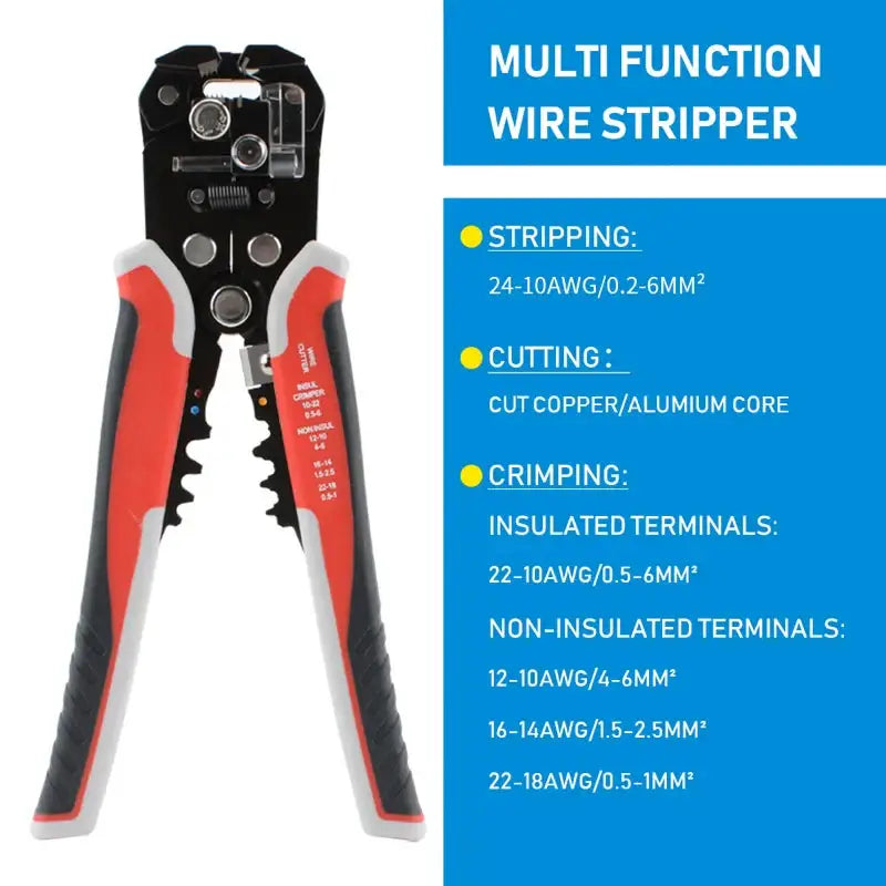 Multifunctional Wire Stripper & Crimper Pliers (different models available) - Pro Model / Cable Cutter - HBC