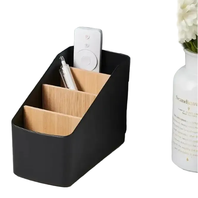 Multipurpose Desktop Storage Box TV Remote Holder Living Room Wooden Storage Box For Bedroom Living Room Table Organizer