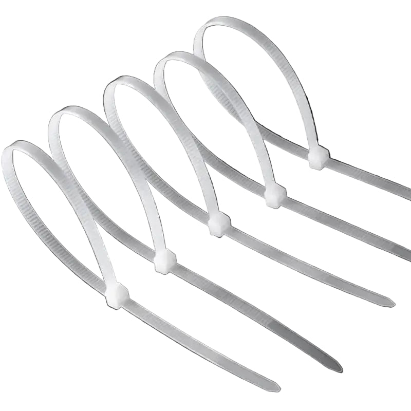 National Standard White PA66 Nylon Cable Ties 3x100 3x150 4x200 5x250mm Self Lock Wire Fastening Zip Tie