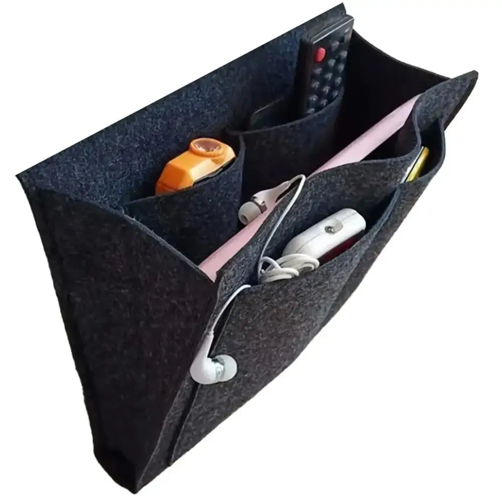 NEW Felt Bedside Storage Bag Organizer Bed Desk Bag TV Remote Control Hanging Caddy Couch Storage Organizer Bed Holder