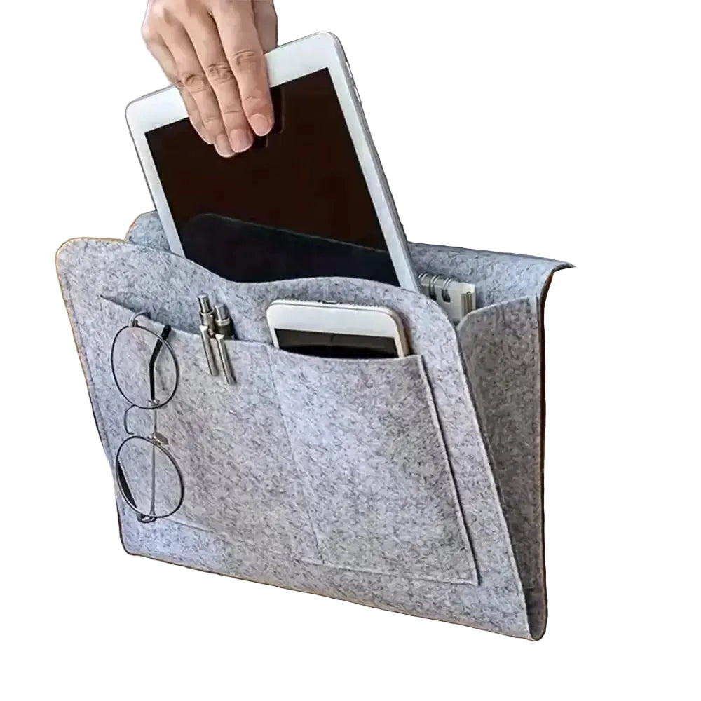 NEW Felt Bedside Storage Bag Organizer Bed Desk Bag TV Remote Control Hanging Caddy Couch Storage Organizer Bed Holder