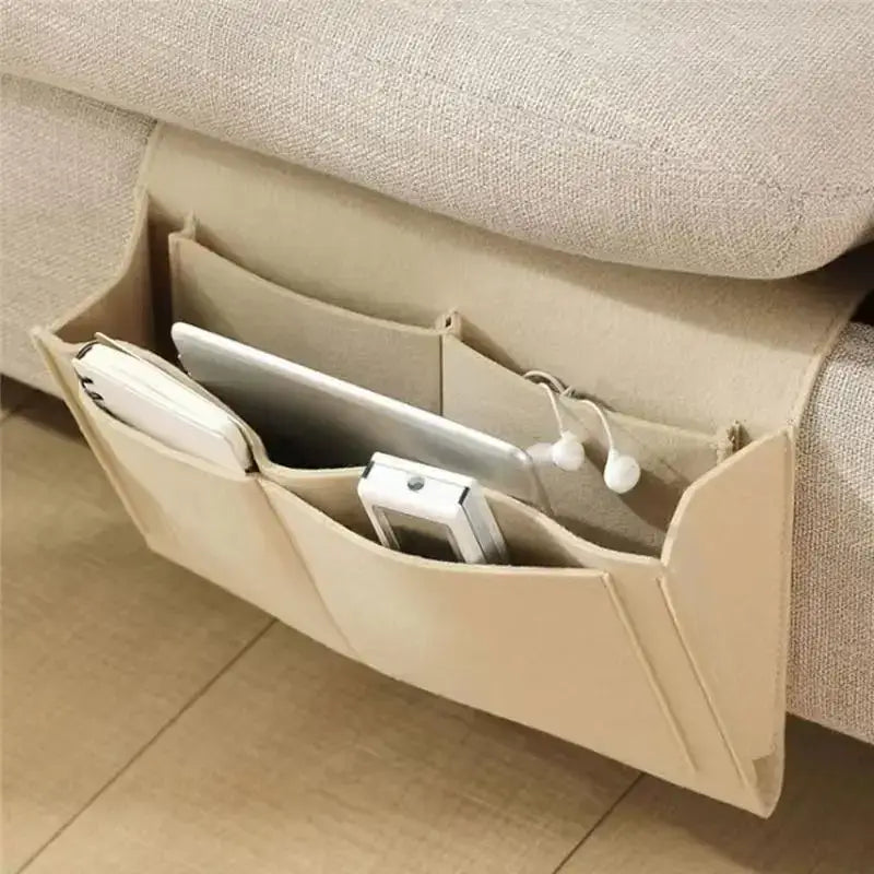 NEW Felt Bedside Storage Bag Organizer Bed Desk Bag TV Remote Control Hanging Caddy Couch Storage Organizer Bed Holder
