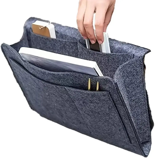 NEW Felt Bedside Storage Bag Organizer Bed Desk Bag TV Remote Control Hanging Caddy Couch Storage Organizer Bed Holder