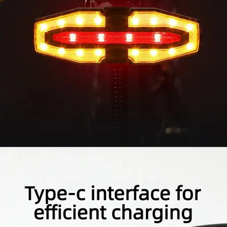 New Remote Control Turn Signal Tail Light Usb Rechargeable Waterproof High-brightness 40-led Bicycle Tail Light
