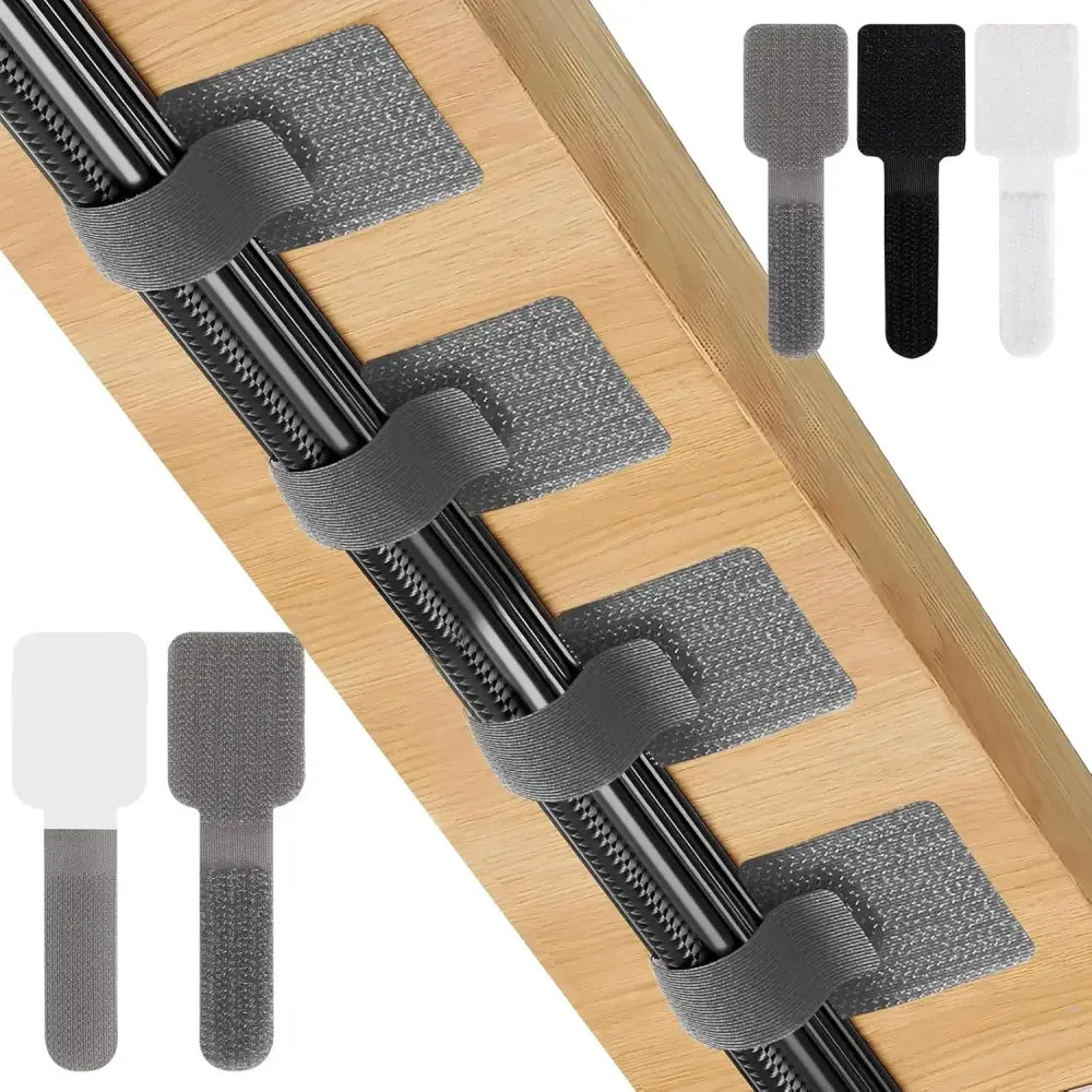 New Reusable Cable Ties Velcro Ties Self-Adhesive Power Cord Cable Holder Adjustable Cord Storage Desktop Organiser