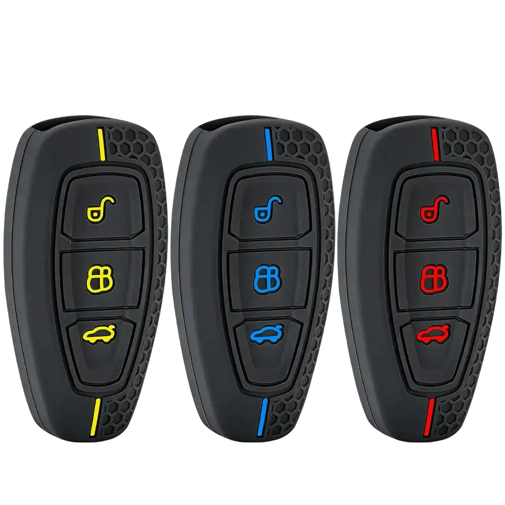 New Silicone Car Key Case For Ford Grand C Max Focus Mondeo Kuga Fiesta Ecosport Transit Kuga Silicone Remote Key Case