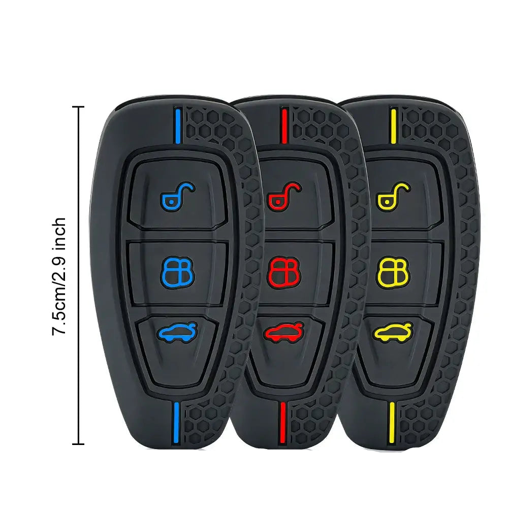 New Silicone Car Key Case For Ford Grand C Max Focus Mondeo Kuga Fiesta Ecosport Transit Kuga Silicone Remote Key Case