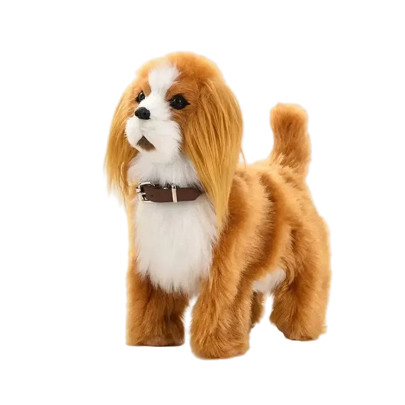 New Simulation Electric Pet Dog Voice Control Walking Nodding Music Touch Robot Animal Plush Pet Children’s Toy Gift